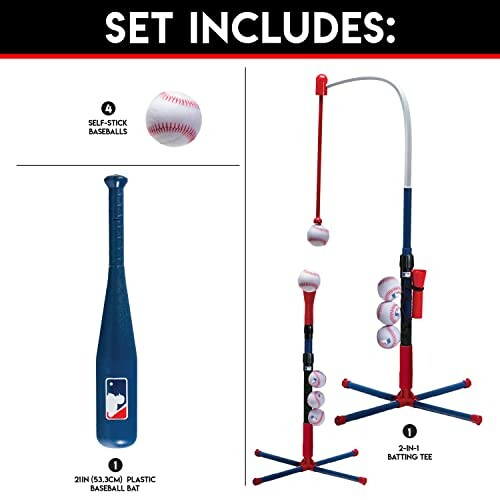 Franklin Sports Grow-with-Me Batting Tee Set
