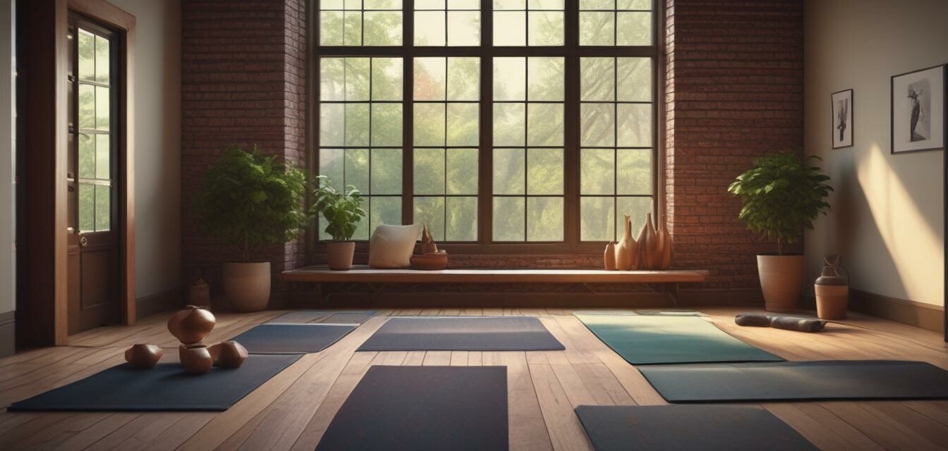 Cozy home yoga studio